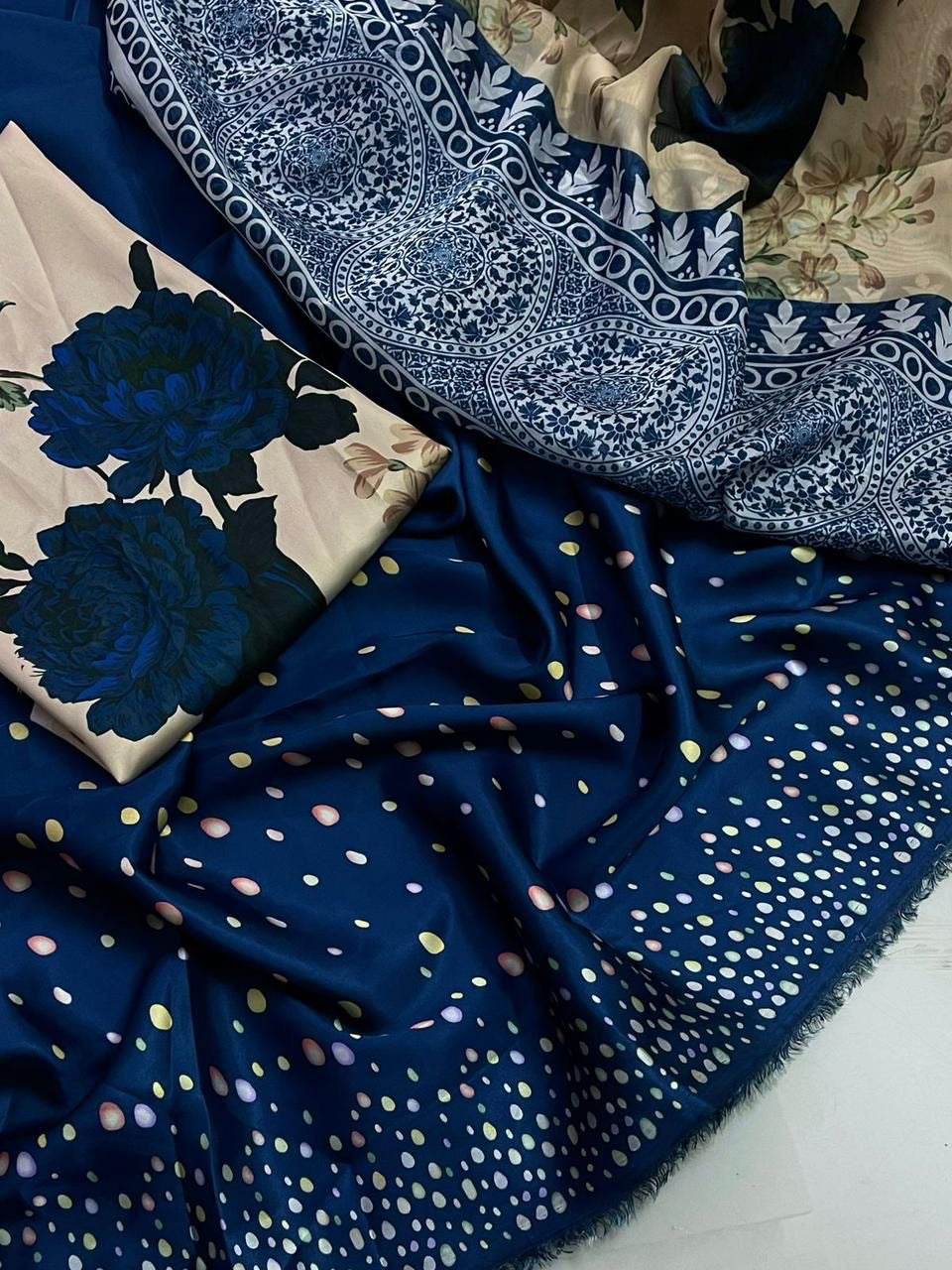 Unstitch Silk 3pc Digital Printed VS-10