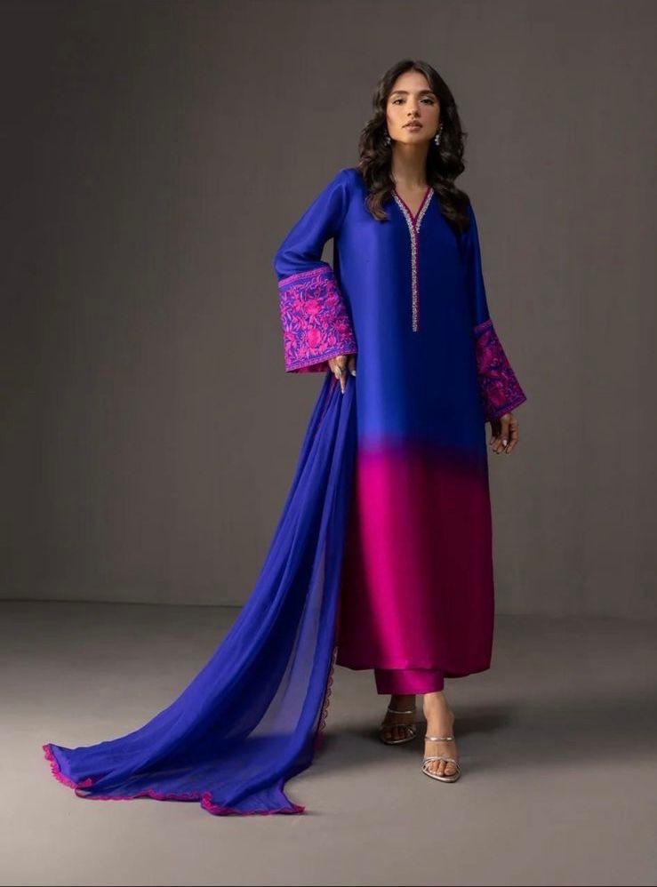 Unstitch Silk 3pc Digital Printed VS-05
