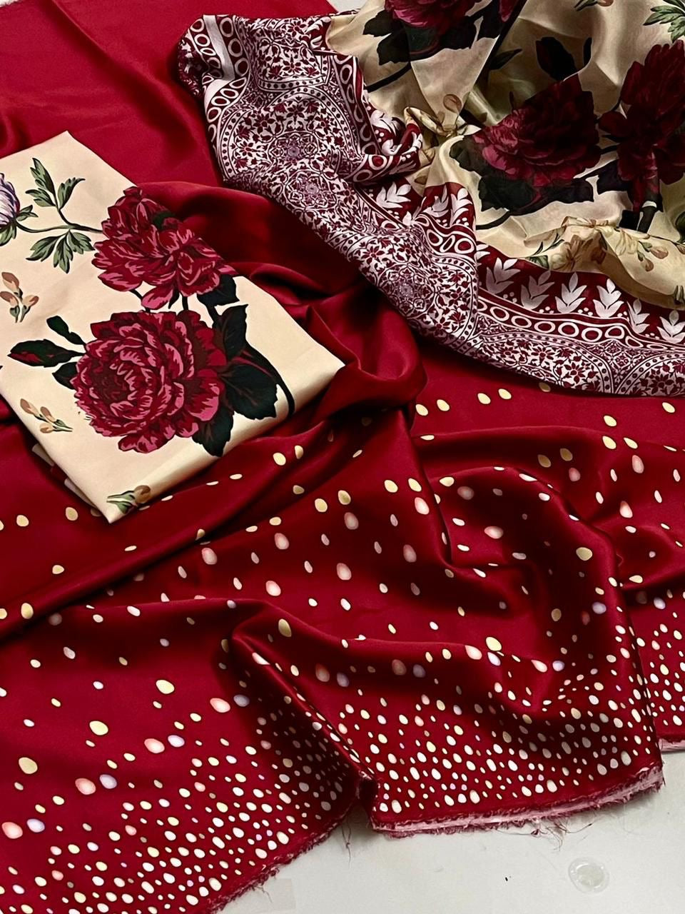 Unstitch Silk 3pc Digital Printed VS-09