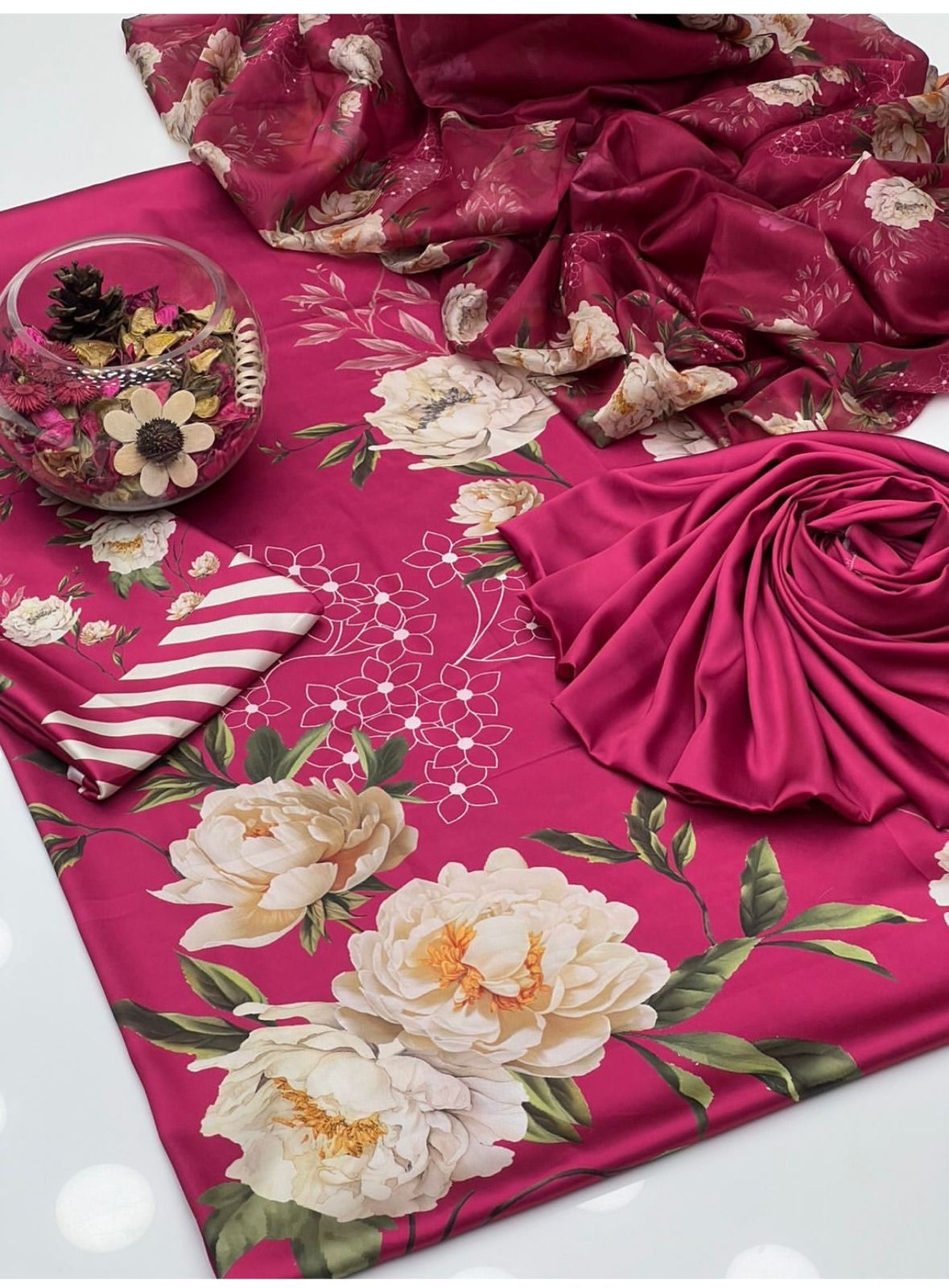 Unstitch Silk 3pc Digital Printed VS-15