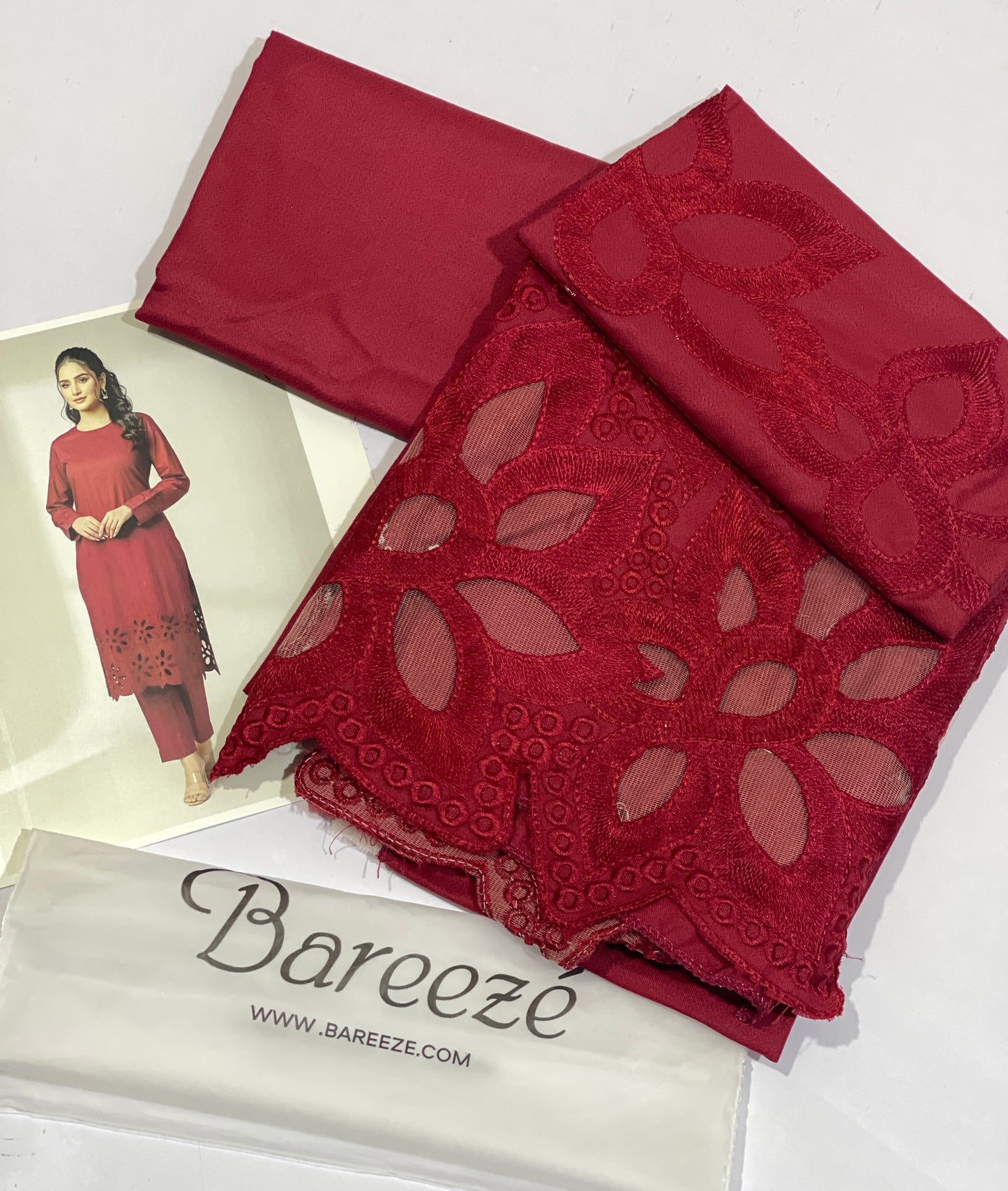 Bareeze DHANAK 2pc APPLIC WORK Winter Collection BD-016