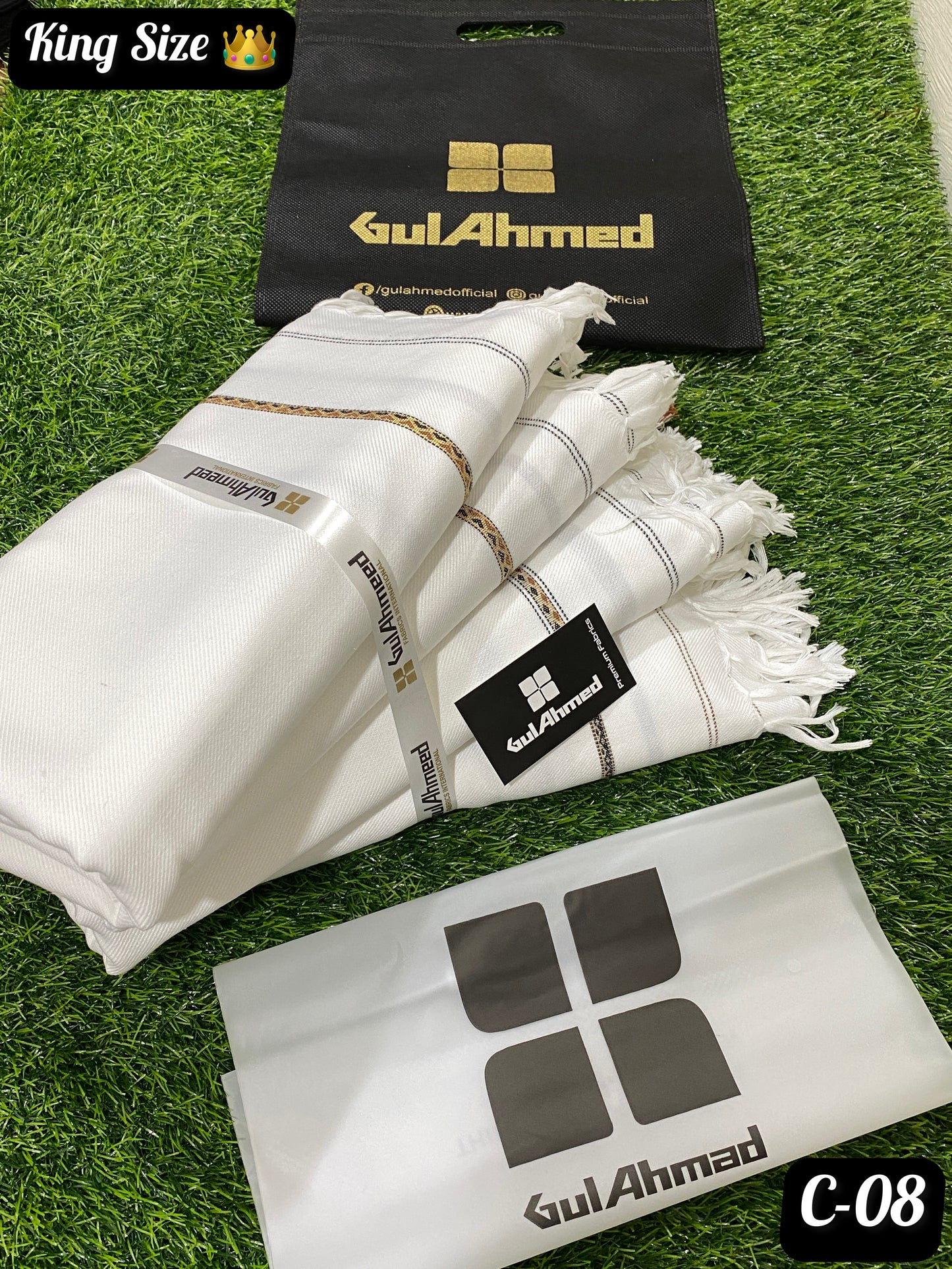 GULAHMED Winter Wool Shawl White GA-11