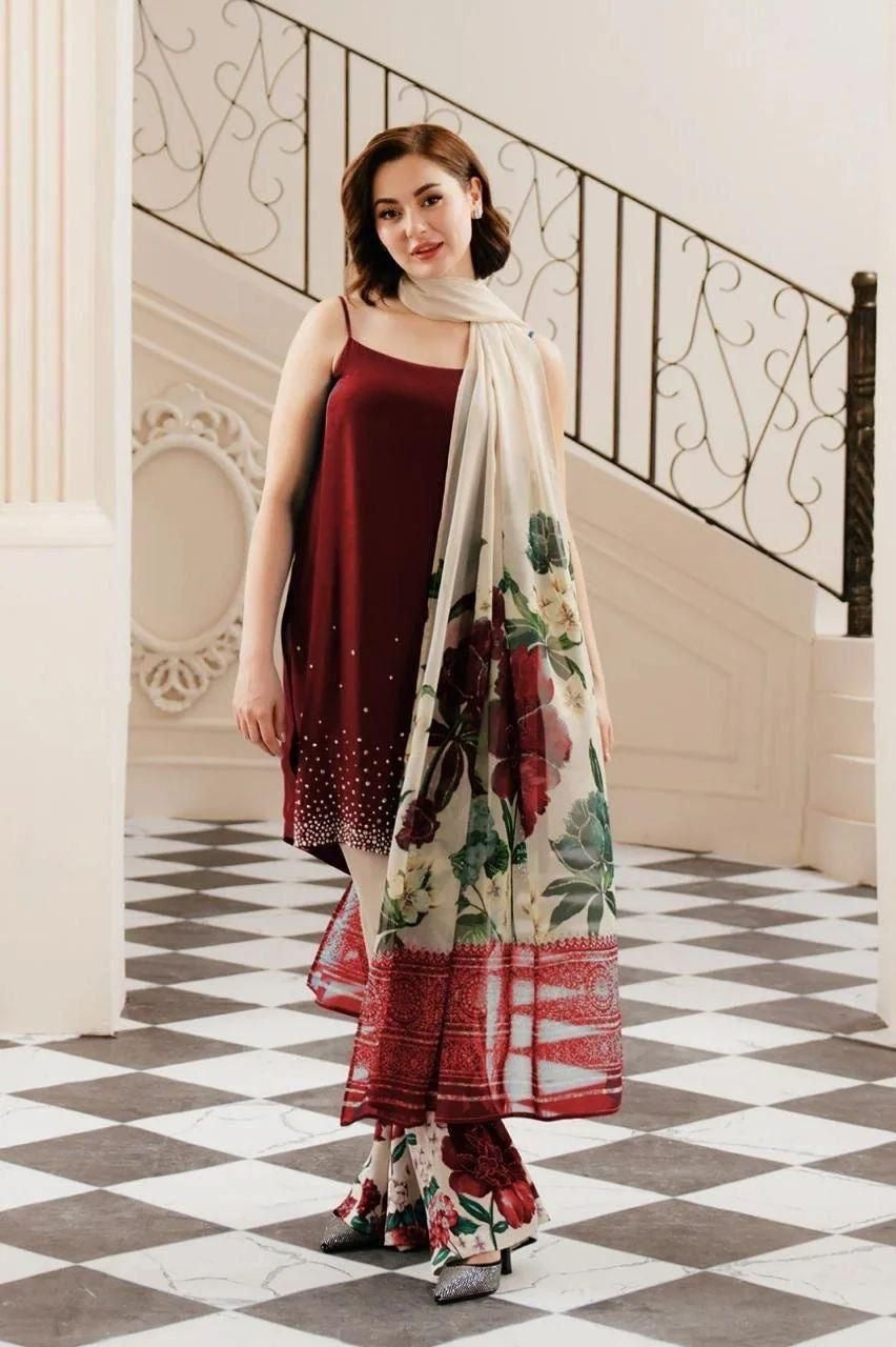 Unstitch Silk 3pc Digital Printed VS-09