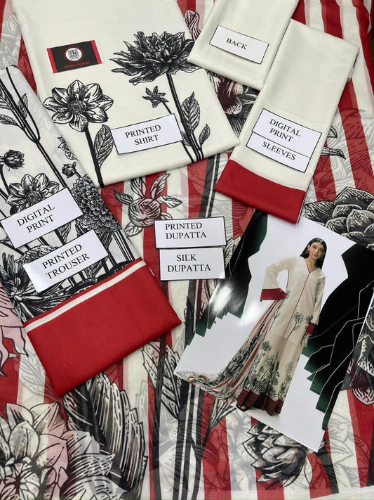 Unstitch Silk 3pc Digital Printed VS-22