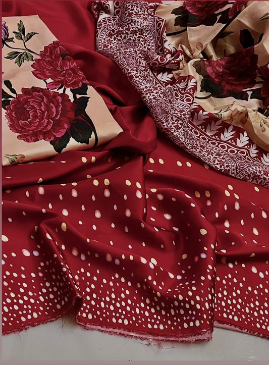 Unstitch Silk 3pc Digital Printed VS-09