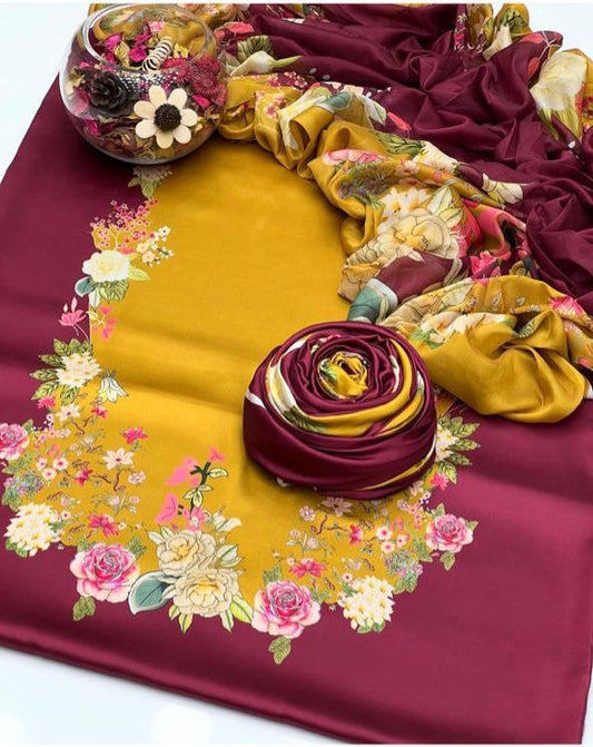 Unstitch Silk 3pc Digital Printed VS-02