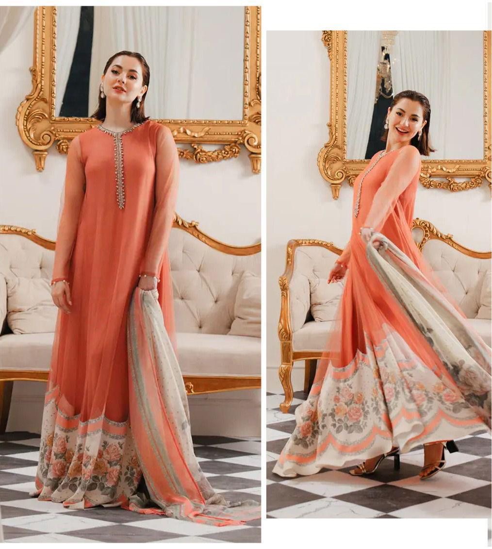 Unstitch Silk 3pc Digital Printed VS-12