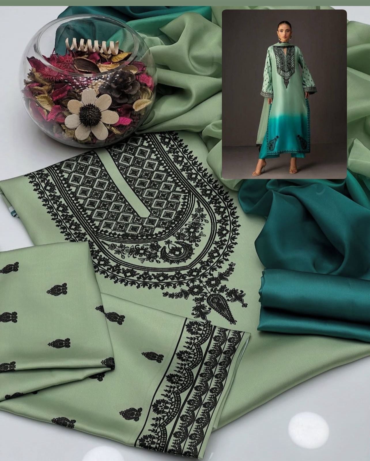 Unstitch Silk 3pc Digital Printed VS-07