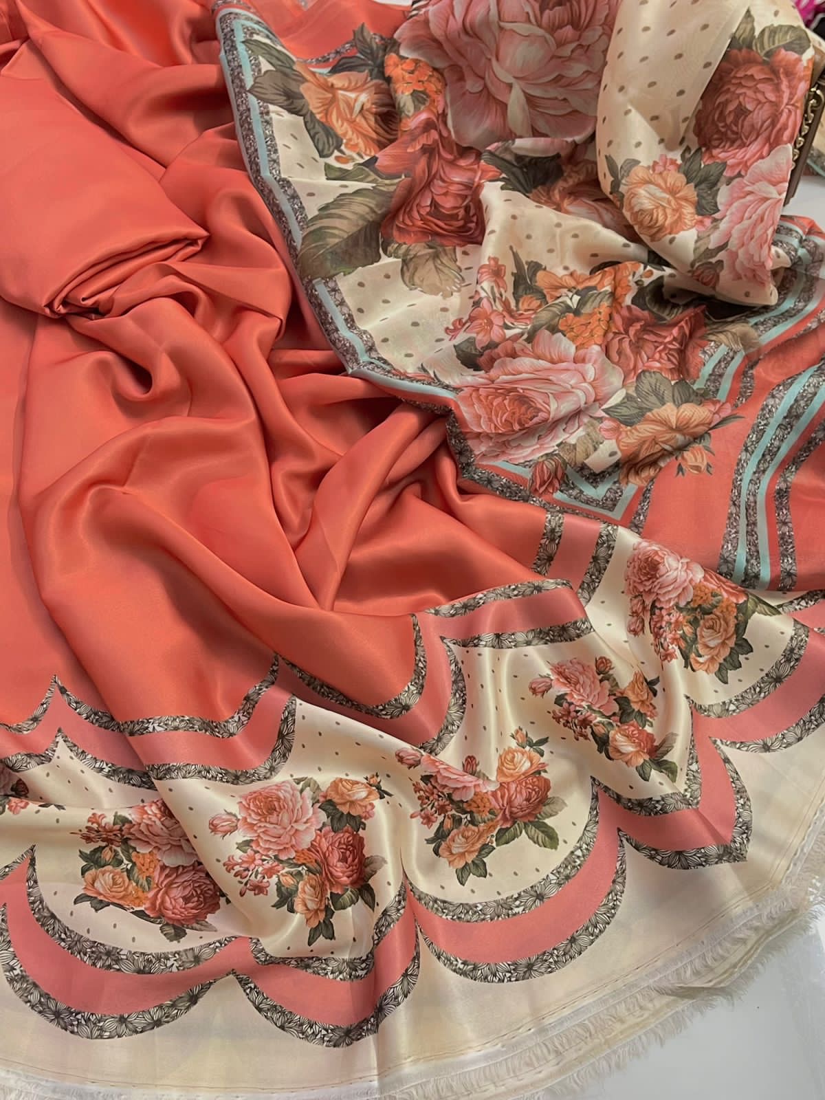 Unstitch Silk 3pc Digital Printed VS-12