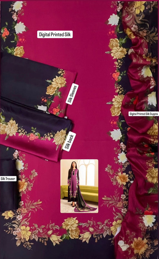 Unstitch Silk 3pc Digital Printed VS-01