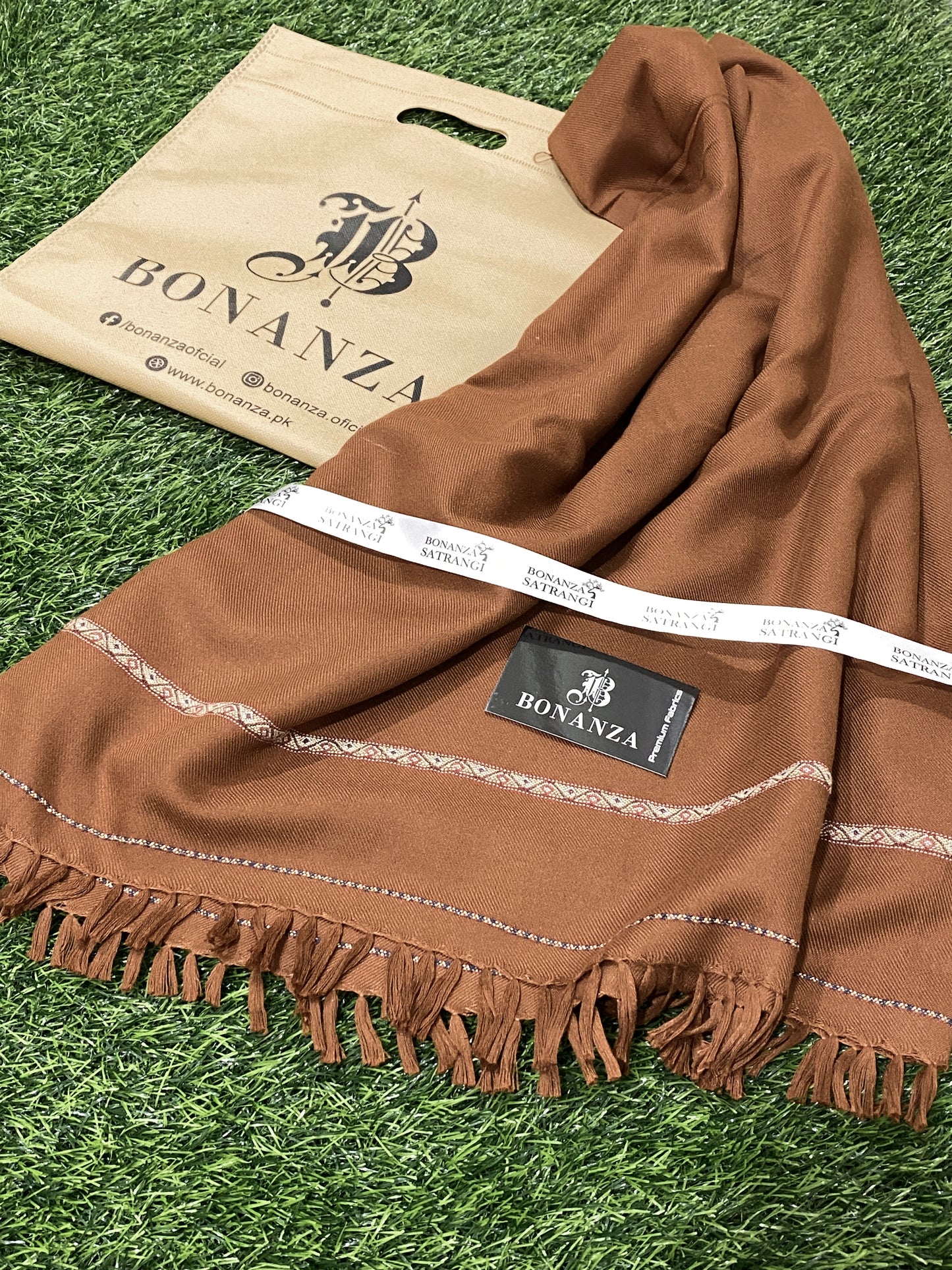 BONANZA Winter Wool Shawl CAMEL BB-02