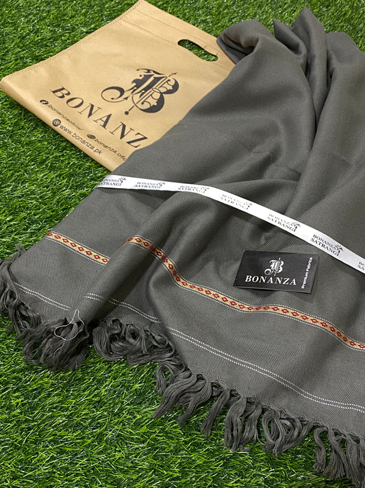 BONANZA Winter Wool Shawl GREY BB-06
