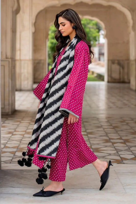 Unstitch Silk 3pc Digital Printed VS-13