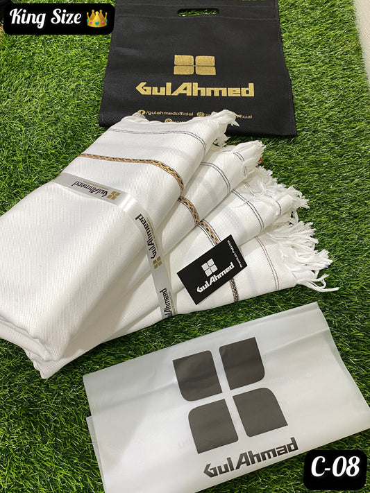 GULAHMED Winter Wool Shawl White GA-11