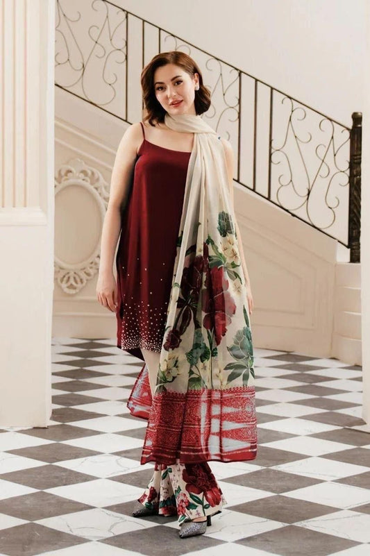 Unstitch Silk 3pc Digital Printed VS-09