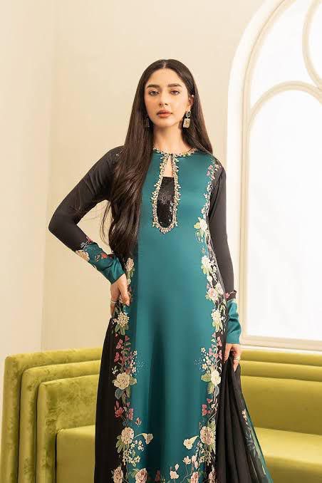 Unstitch Silk 3pc Digital Printed VS-14