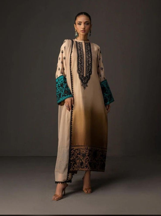 Unstitch Silk 3pc Digital Printed VS-06