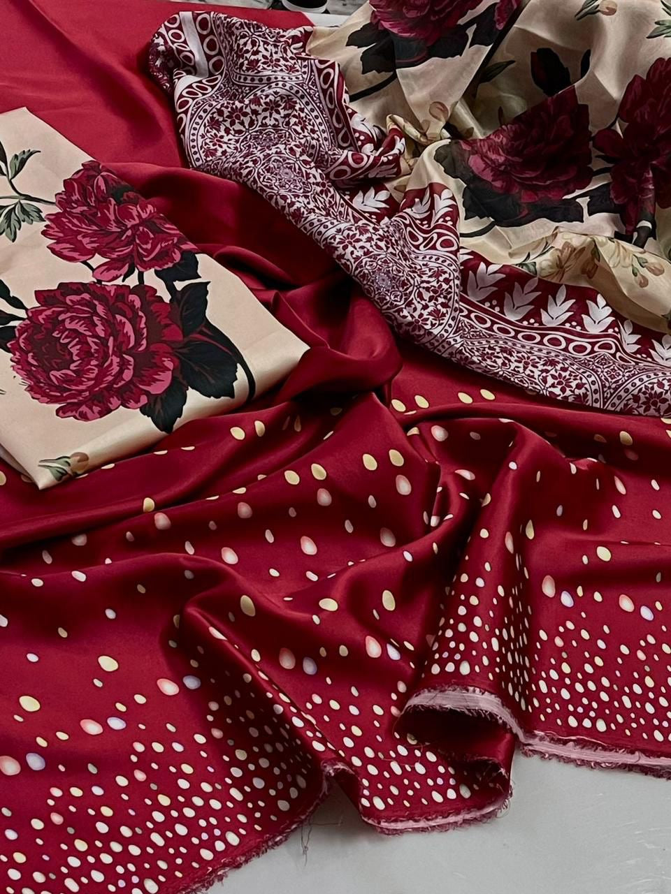 Unstitch Silk 3pc Digital Printed VS-09