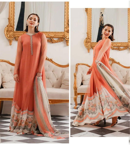 Unstitch Silk 3pc Digital Printed VS-12