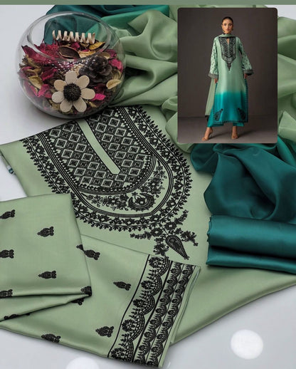 Unstitch Silk 3pc Digital Printed VS-07