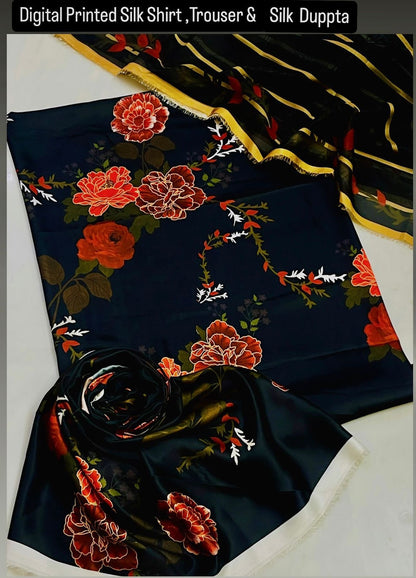 Unstitch Silk 3pc Digital Printed VS-08